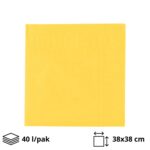 Papirnate salvete 2 sl 38×38 cm žute 40 l/pak